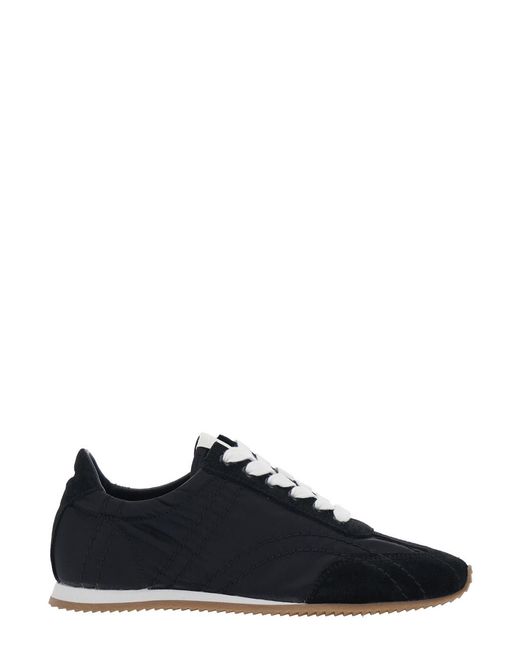 Totême Black Low-Top Sneakers Flex Suede Trainers