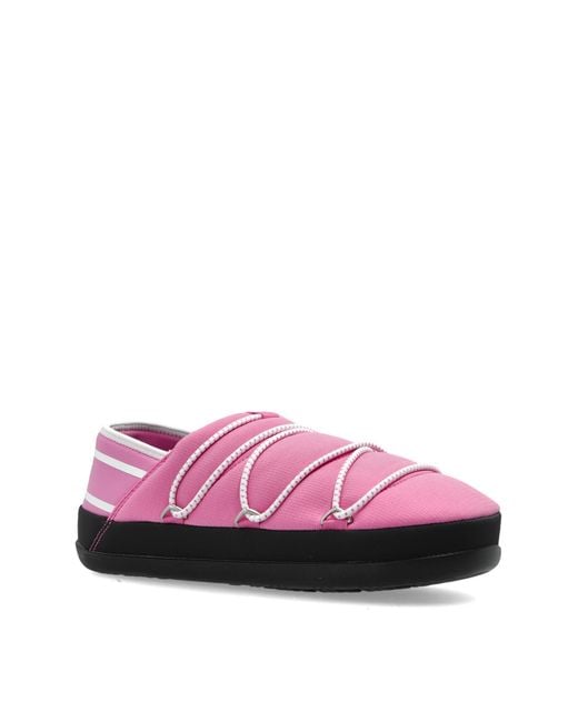 Moon Boot Pink Icon Logo Slippers Shoes Flats