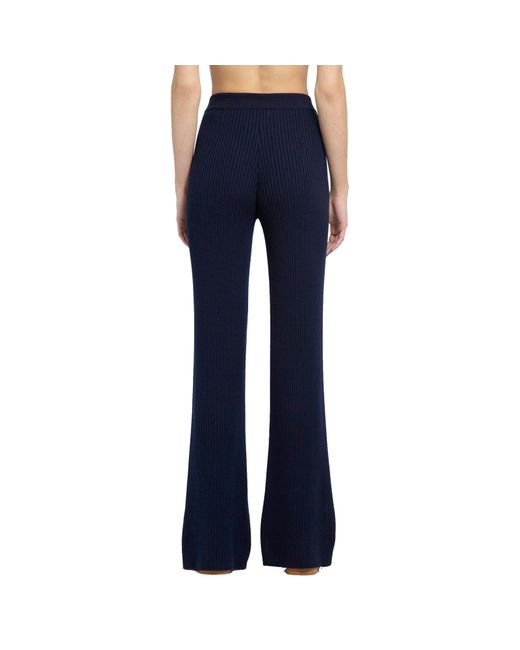 Chloé Blue Wool And Cashmere Pants