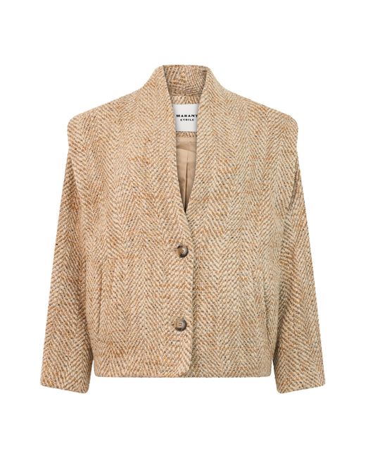Isabel Marant Natural Cropped Jacket Acrylic