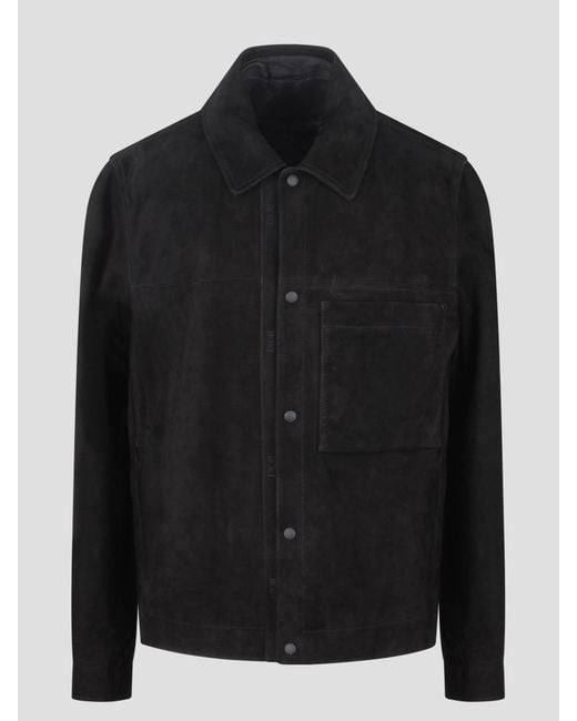 Dior Suede Shirt Jacket in Black for Men | Lyst