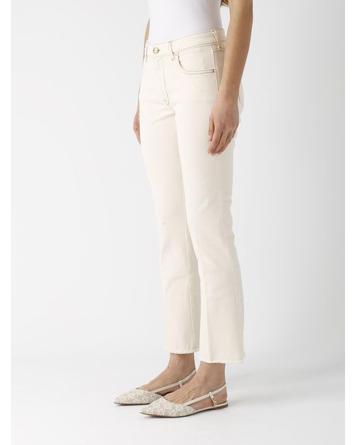 Fay White Denim. Cropped F.Do 21 Jeans