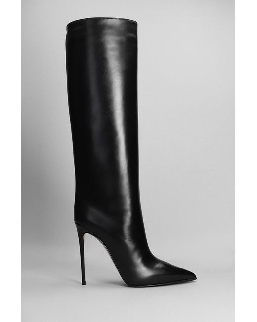 Le Silla Eva 120 High Heels Boots In Black Leather