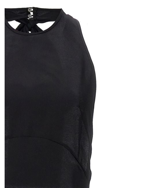 N°21 Black Lace Satin Long Dress Dresses