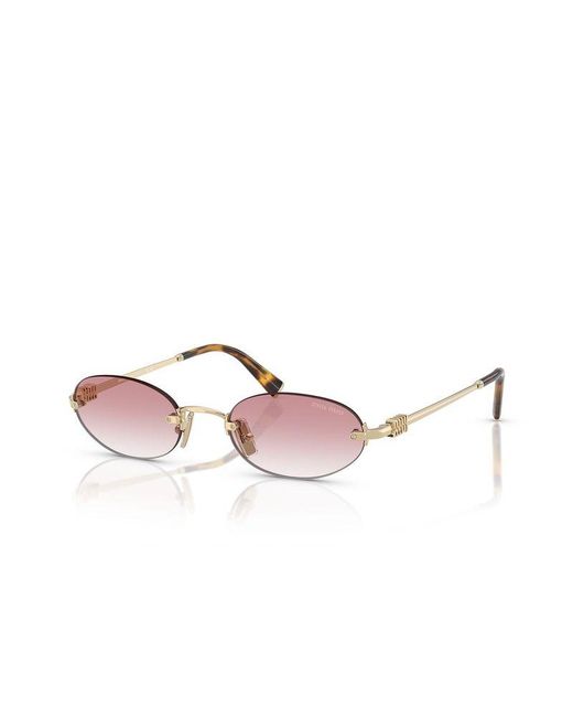Miu Miu Metallic Miu Sunglasses- Metal Eyewear