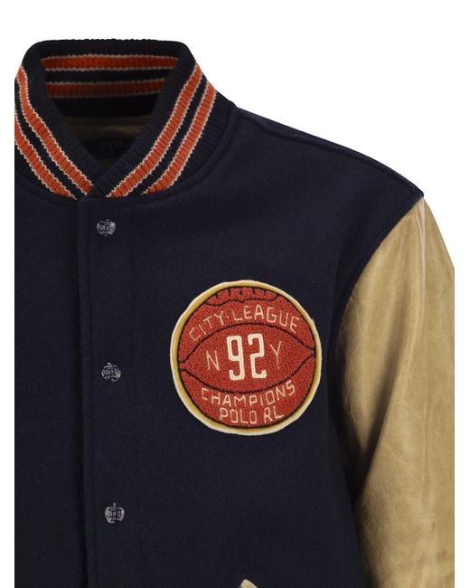 Polo Ralph Lauren Blue College-Style Jacket for men