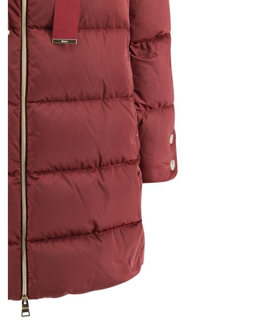Herno Red A-Shaped Down Jacket
