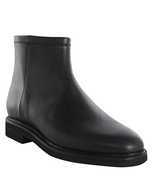 BERWICK  1707 Black Regency Calf Ankle Boots for men