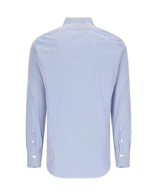 Finamore 1925 Blue Shirts Cotone for men
