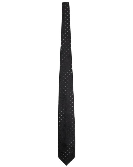 Tom Ford White Printed Silk Tie Ties & Bow for men