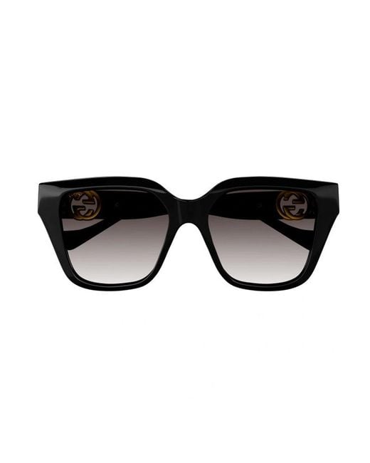 Gucci Black Sunglasses Cat Eye Full Rim, Frame And Gradient Lens Gg1023S008