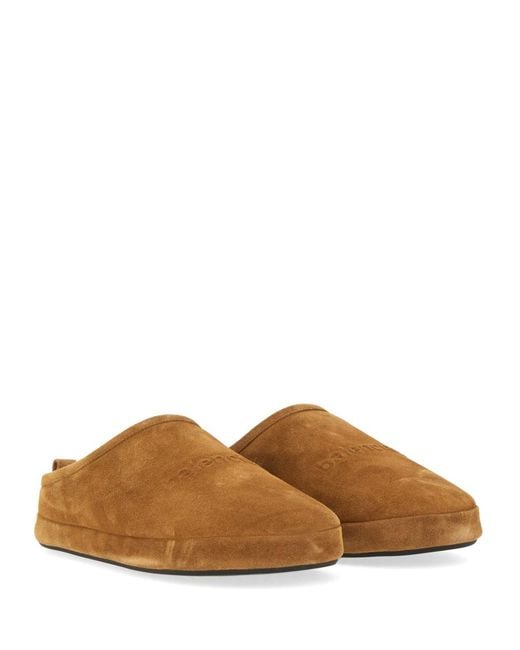 Balenciaga Brown Slipper Shoe Alaska Calfskin