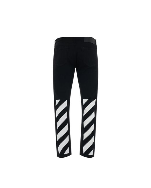 Off-White c/o Virgil Abloh Black Diagonal Tab N-Arrow Slim Jeans for men