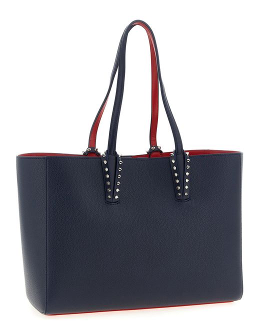 Christian Louboutin Blue 'Cabata Small' Shopping Bag