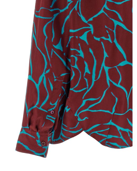 Dries Van Noten Blue Viscose Blouse