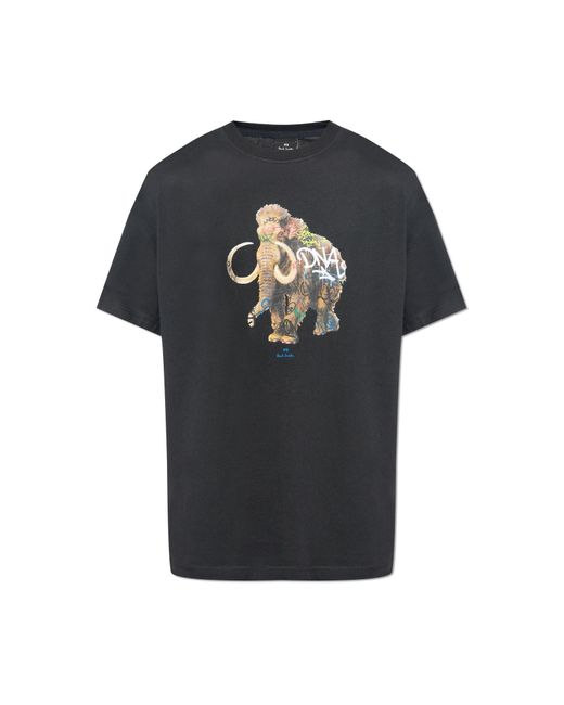 Paul Smith Black T-Shirt With Print for men