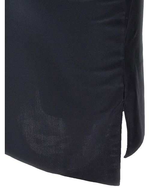 Coperni Black 'Asymmetric Flower' Mini Dress