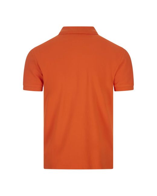 Ralph Lauren Orange And Slim-Fit Piquet Polo Shirt for men