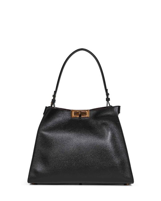 Fendi Black And Chocolate Way Medium Handbag