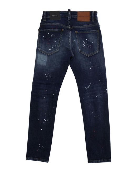 DSquared² Blue Jeans Cotton Trousers for men