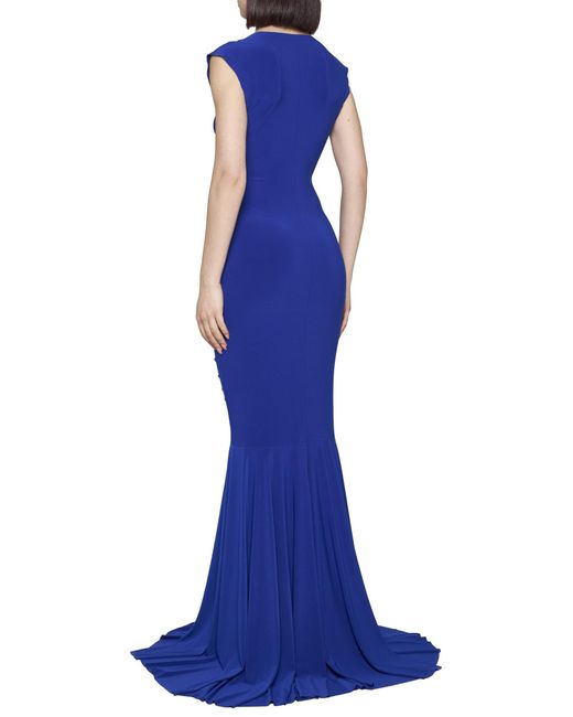 Norma Kamali Blue Dress