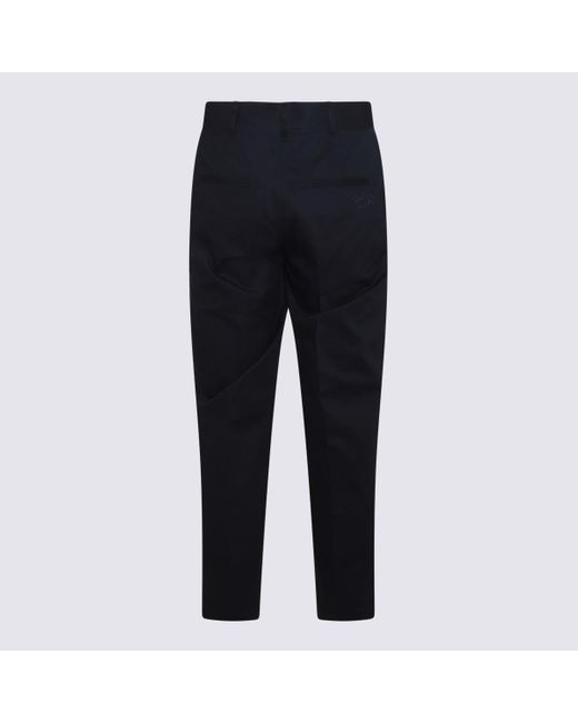 Maison Kitsuné Black Cotton Pants for men