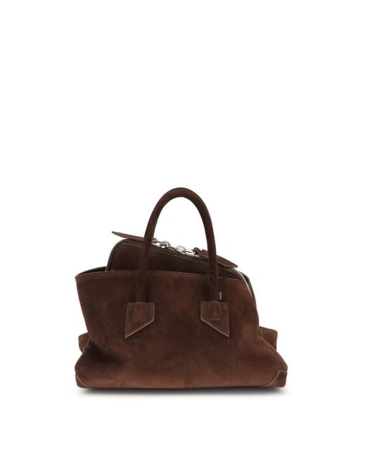 The Attico Brown La Passeggiata Mini Handbag Calf Leather Bos Taurus Shoulder Bags