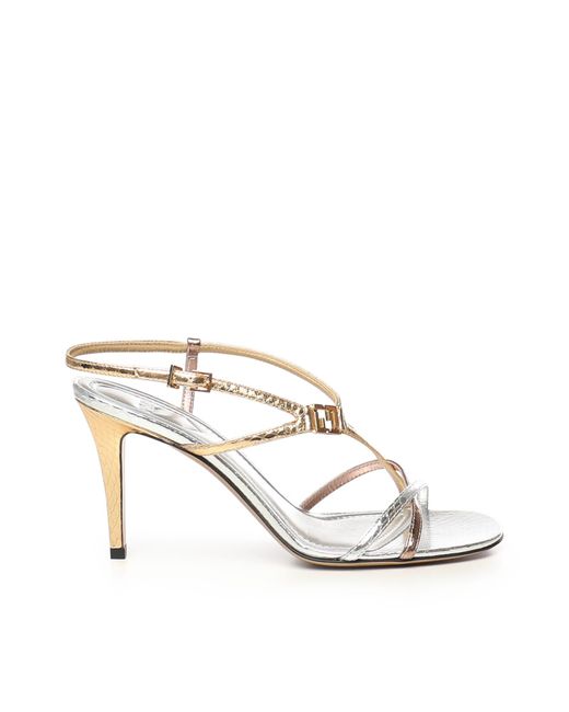 Fendi White Ffold Sandal