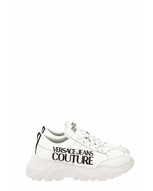 Versace White Jeans Couture Sneakers for men