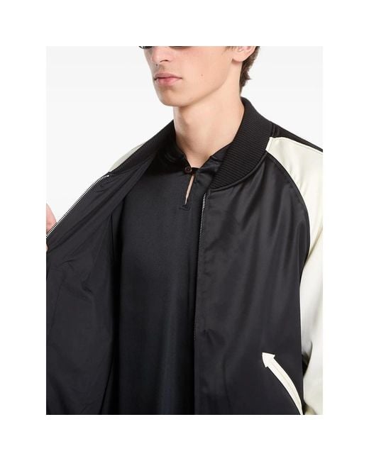 Adidas Black Bomber Jacket-Neutrals Polyester for men