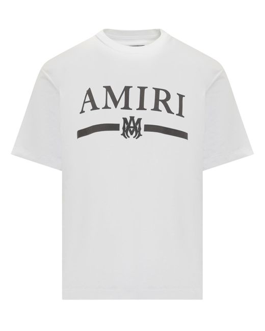 Amiri White Ma Bar Logo T-Shirt for men