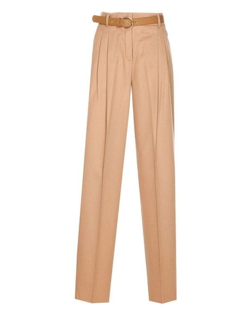 Max Mara Natural Trousers Paride Virgin Wool