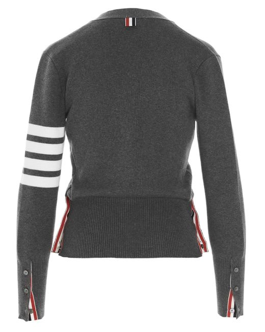 Thom Browne Black 4 Bar Sweater, Cardigans