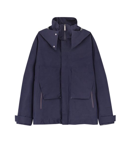 Herno Blue Waterproof Jacket With Padding for men