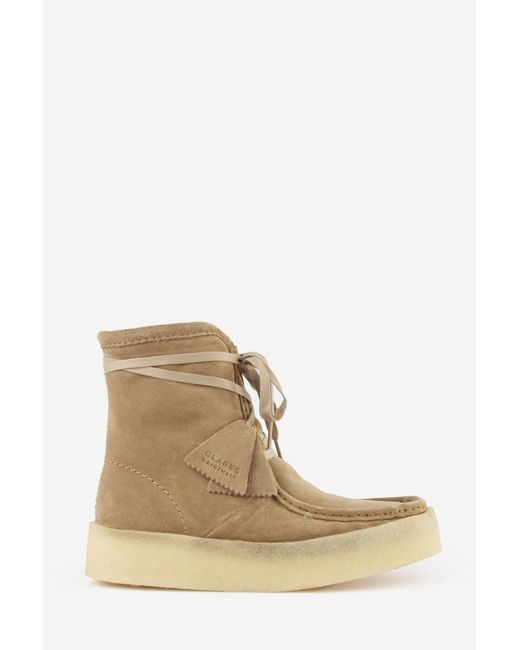 Clarks Suede Wallabee Cup Hi Boots in Beige (Natural) | Lyst