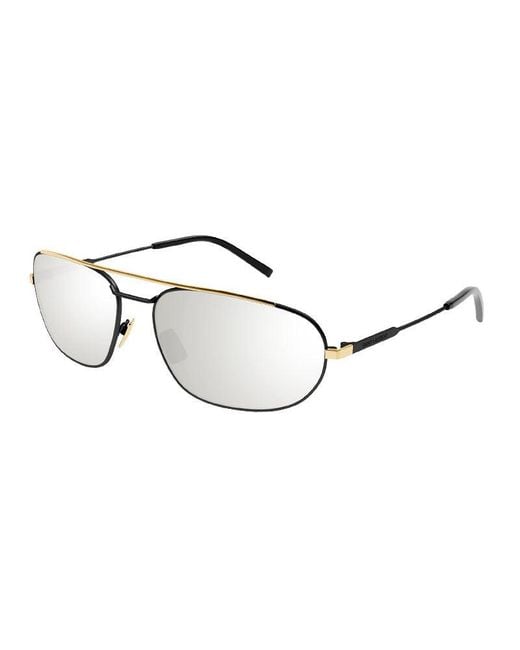 Saint Laurent Multicolor Sl 561 Narrow Double Bridge Aviator Sunglasses for men