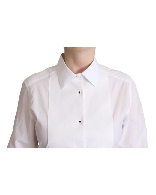 Dolce & Gabbana White Elegant Poplin Dress Shirt