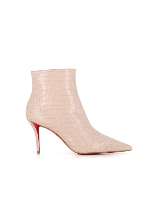 Christian Louboutin Pink Ankle Boot Miss Z Booty 80