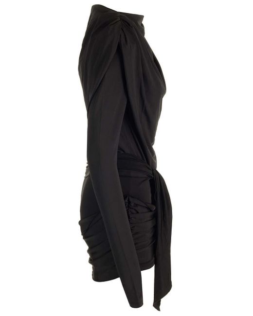 ROTATE BIRGER CHRISTENSEN Black Bow-tie Mini Dress