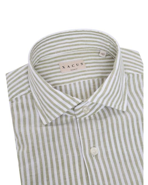 Xacus Gray Striped Shirt for men