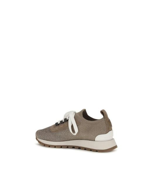Brunello Cucinelli Natural Cotton Chunky Sneakers
