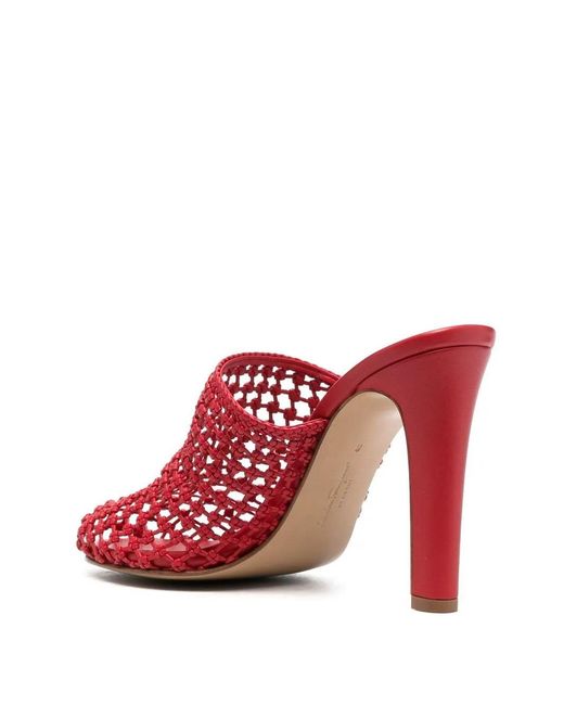 Ferragamo Pink Ferragamo Ella High-Heeled Mules