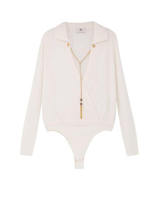 Elisabetta Franchi White Viscose Blend Body