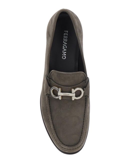 Ferragamo Gray Loafers Avril Leather Calf for men