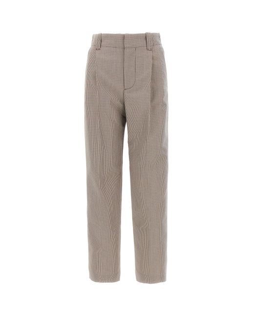 Marni Gray Embroidered Wool Blend Pant