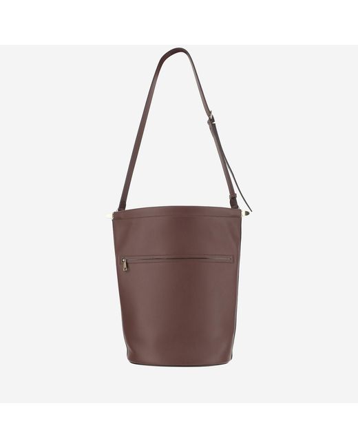 Tod's Brown Small Leather Bucket Bag Calfskin Handbags