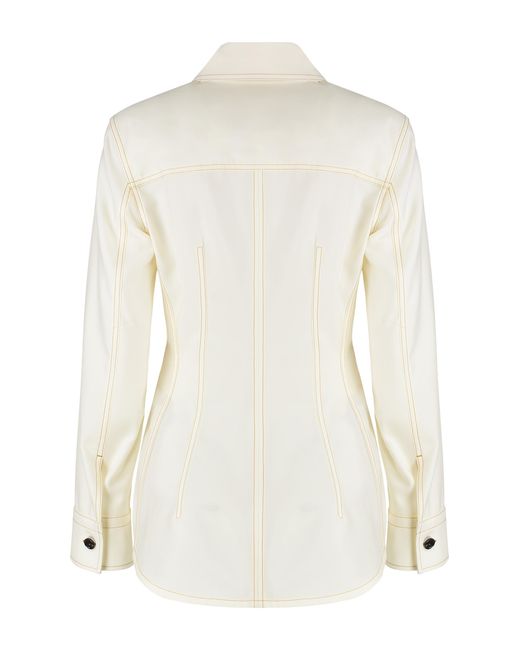 Bottega Veneta White Wool-Effect Shirt Acrylic