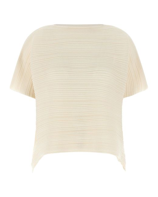 Pleats Please Issey Miyake White Blouse