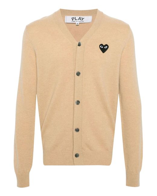 Comme des Garçons Natural Wool Cardigan With Heart for men