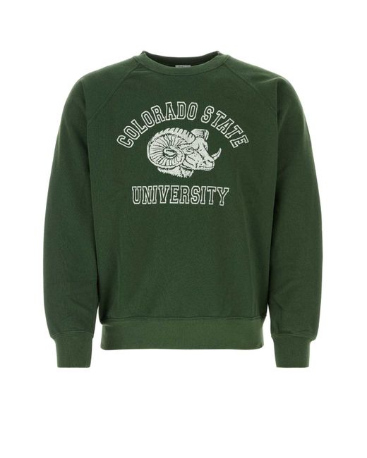 WILD DONKEY Buttale Green Cotton Blend Sweatshirt for men